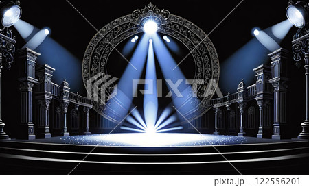 ステージ・舞台・スポットライトの背景素材 ステージ・舞台・スポットライトの背景素材 122556201