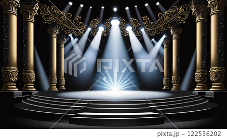 ステージ・舞台・スポットライトの背景素材 ステージ・舞台・スポットライトの背景素材 122556202