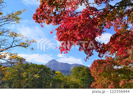 裏磐梯の五色沼湖沼群 毘沙門沼の紅葉 福島県 裏磐梯の五色沼湖沼群 毘沙門沼の紅葉 福島県 122556944
