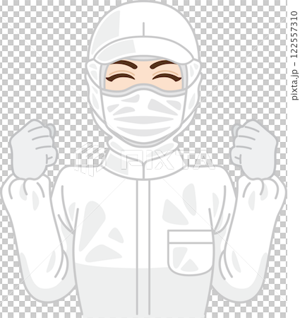 やる気のクリーンルームの女性作業員 やる気のクリーンルームの女性作業員 122557310