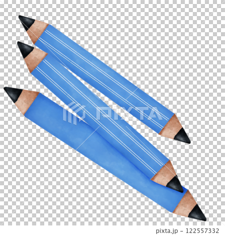blue pencil isolated on white background 122557332