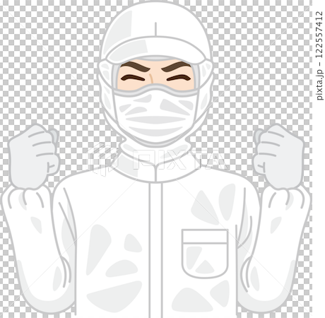 Motivated male worker in clean room Motivated male worker in clean room 122557412