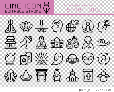 Line Icon 生活風格系列第 8 卷 精神與宗教 122557456