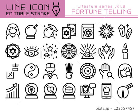 ラインアイコン ライフスタイルシリーズvol.9 占い ラインアイコン ライフスタイルシリーズvol.9 占い 122557457