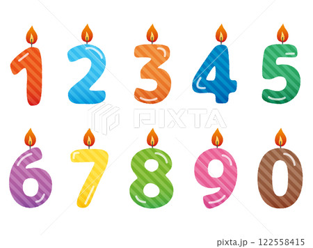 数字のロウソクセット 122558415