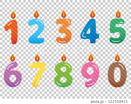数字のロウソクセット 122558415