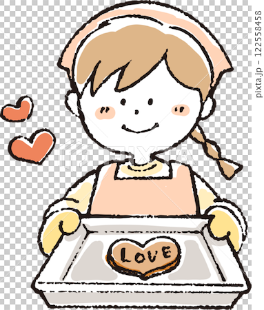 婦女做餅乾 122558458