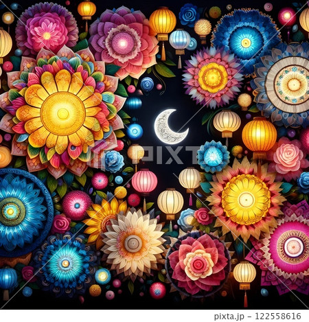 Ramadan Nights: A Celebration of Light and Bloom 122558616