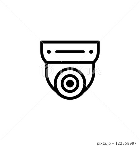 CCTV icon, video surveillance made linear style, sign camera for use logo and other design 122558997