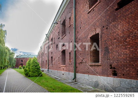 Belarus, Brest, August 2023: Brest Fortress ruins and monuments of war 122559265