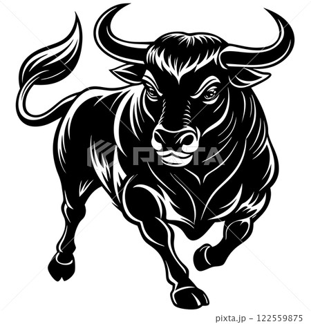 bull head sketch isolated on white background 122559875