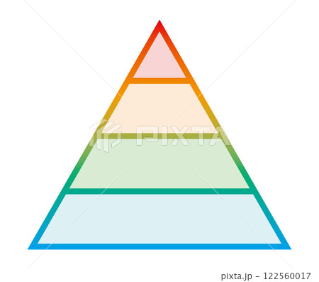 ピラミッド　ヒエラルキー　アイコン 4段 122560017