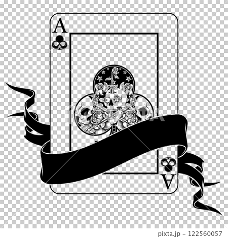 Halloween style poker cards with ribbons Halloween style poker cards with ribbons 122560057