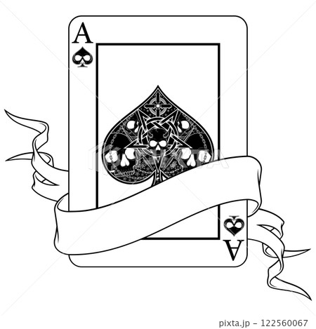 Halloween style poker cards with ribbons Halloween style poker cards with ribbons 122560067