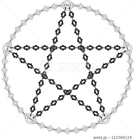 Pentagram of cutting chains Pentagram of cutting chains 122560124