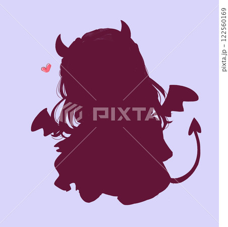 小悪魔な女性　影絵 122560169