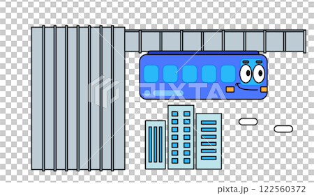 モノレールのイラスト モノレールのイラスト 122560372