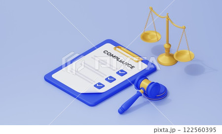 3DCG|アイソメトリック|企業におけるコンプライアンスの重要性 3DCG|アイソメトリック|企業におけるコンプライアンスの重要性 122560395
