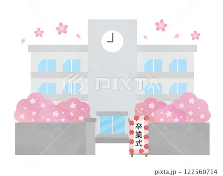 卒業式の学校 122560714