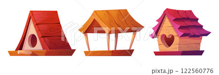 Cartoon birdhouse collection Cartoon birdhouse collection 122560776