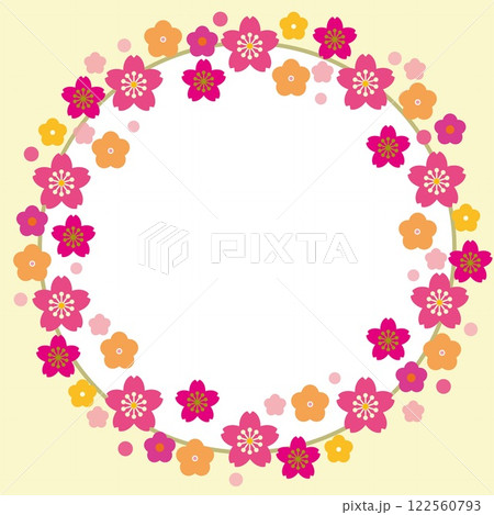 桜　フレーム　ホワイトスペース 122560793