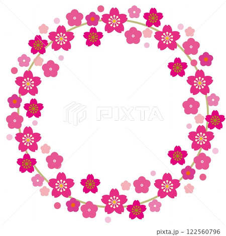 桜　フレーム　ホワイトスペース 122560796