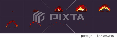 Game explosion animation sequence 122560840