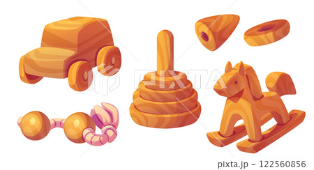 Wooden toys for children development. 122560856