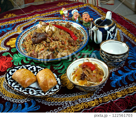 food set  Central Asian cuisine 122561703