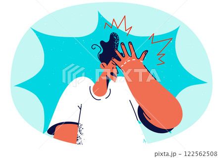 Frustrated man make face palm gesture Frustrated man make face palm gesture 122562508