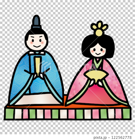 Vector illustration of a Hina doll for the Girls' Festival 122562778