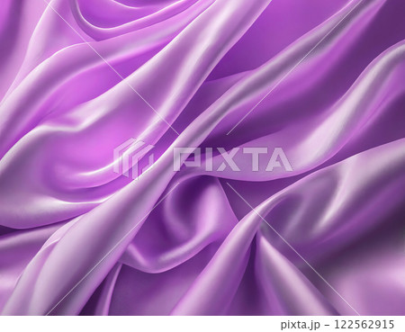 光沢のある紫色のシルク風背景素材。AI生成画像。 光沢のある紫色のシルク風背景素材。AI生成画像。 122562915