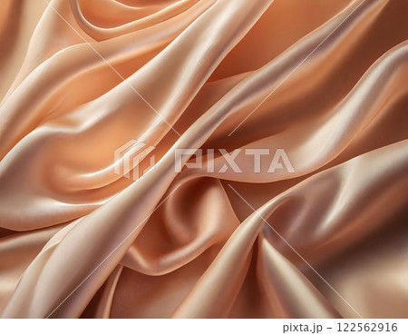 光沢のあるピンク色のシルク風背景素材。AI生成画像。 光沢のあるピンク色のシルク風背景素材。AI生成画像。 122562916