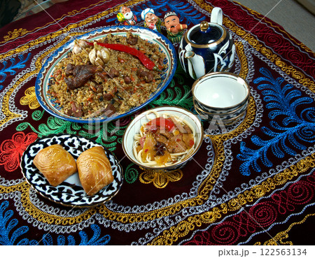 food set  Central Asian cuisine 122563134