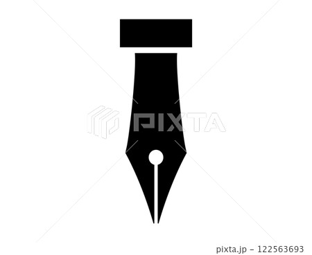 シンプルなつけペンのイラスト　ペン先 122563693