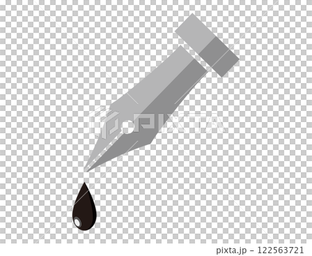簡單的沾水筆插圖-筆尖 簡單的沾水筆插圖-筆尖 122563721