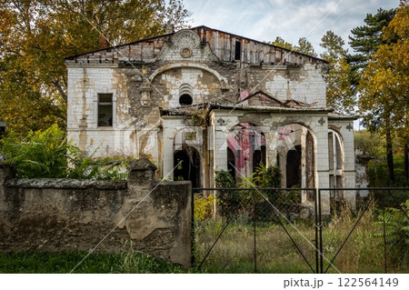 Spitzer historical castle house abandoned. Serbia. Vojvodina. Fruska Gora. 122564149