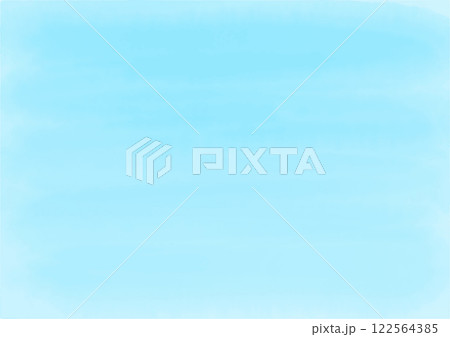 シンプルな水色の手描き水彩画風ボーダーグラデーション背景 シンプルな水色の手描き水彩画風ボーダーグラデーション背景 122564385