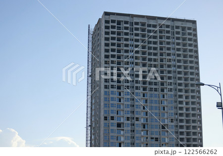 the construction site of the new built hotel in Da Nang. central vietnam is the tourist resort in Southeast Asia	 122566262