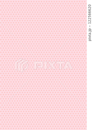ピンク色ドット背景　桜桃色の水玉イラスト　小シンプル　ベクター 122566620