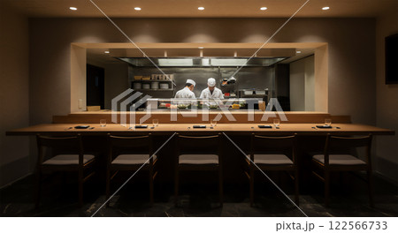 料理屋のカウンター風景 料理屋のカウンター風景 122566733