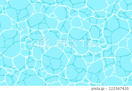 水面のベクターイラスト シンプル 海 波 水 水面のベクターイラスト シンプル 海 波 水 122567420