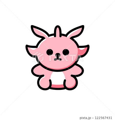 vector cartoon cute rabbit character vector cartoon cute rabbit character 122567431