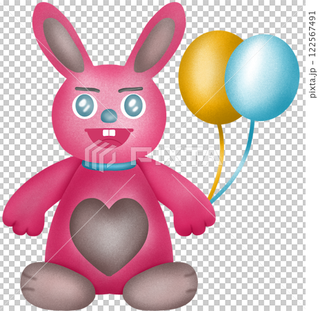 cute pink bunny rabbit 122567491