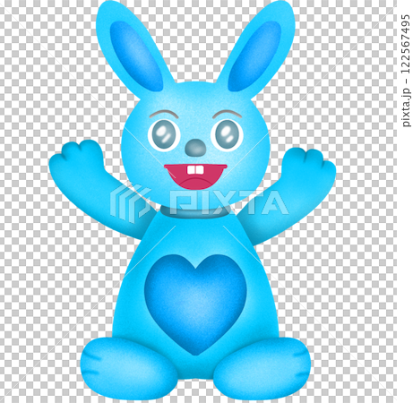 cute blue bunny rabbit cute blue bunny rabbit 122567495
