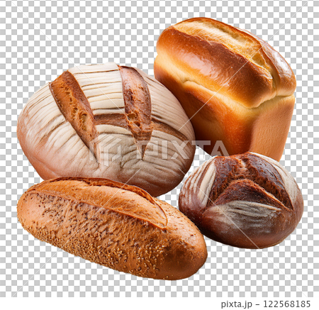 A Bunch of Assorted Rustic and Classic Breads 122568185