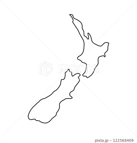 New Zealand Map Icon 122568409