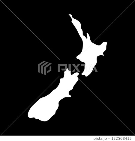 New Zealand Map Icon 122568413