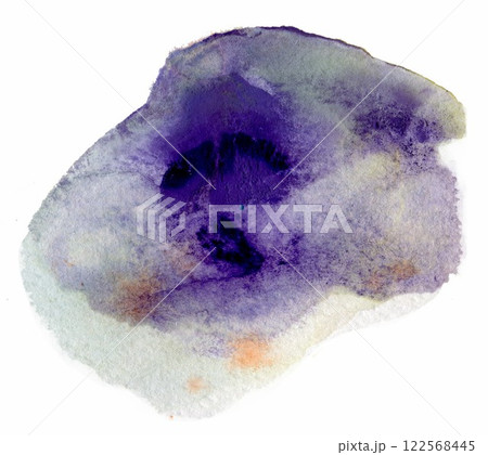 A soft blend of purple and hints of orange create an abstract watercolor painting that evokes calming emotions and inspiration 122568445