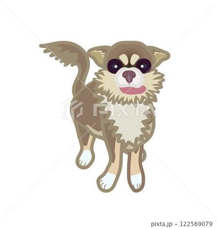 モカ茶のチワワのイラスト 122569079